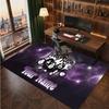 Deep Purple Personalized Crystal Velvet Carpet, Customized Name Text Soft Anti‑Slip Rug for Living Room Bedroom