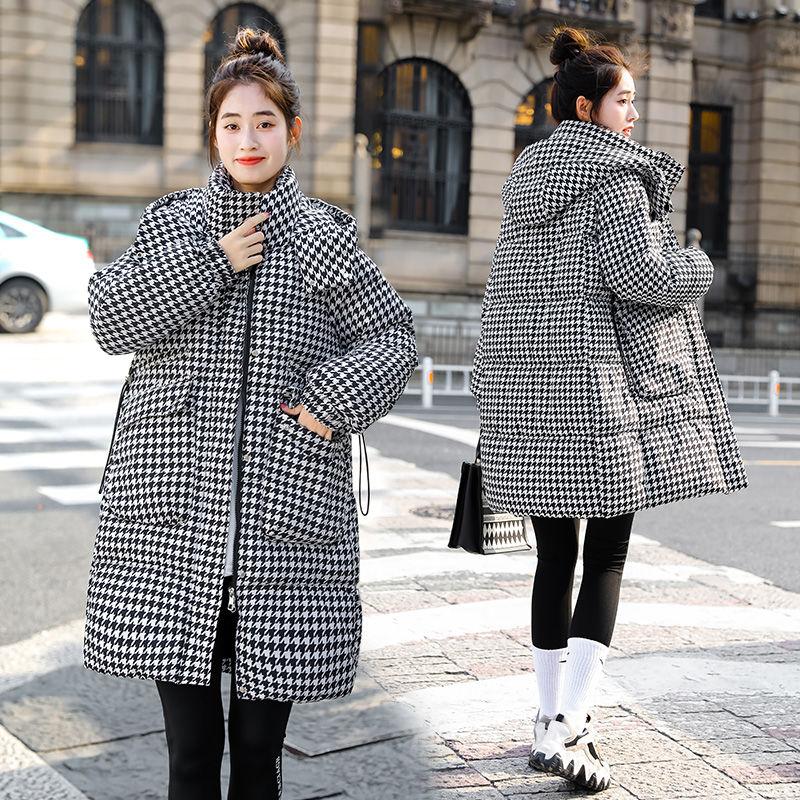 Plus Size Womens Winter Coat Thickened Loose Long Cotton Jacket High Quality Drawstring Waist Outwear