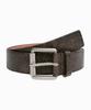 DOFFJASON Cowhide Cracked Aging Bold Belt Brown