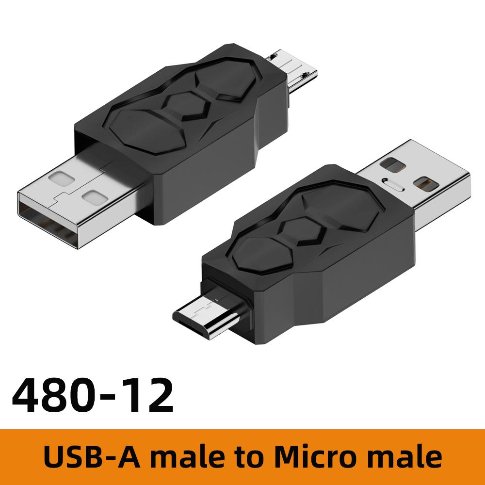 2 Stück USB auf Micro USB Mini USB Adapter Konverter USB Stecker auf Buchse Konverter 480Mbps Anpassbar an verschiedene USB-Serien-Konverter