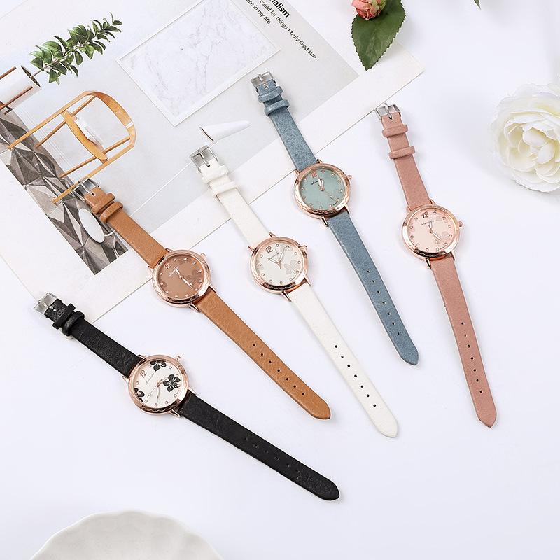 Ladies Watch Female Simple Student Belt Watch Girl Cute Casual Quartz Watch