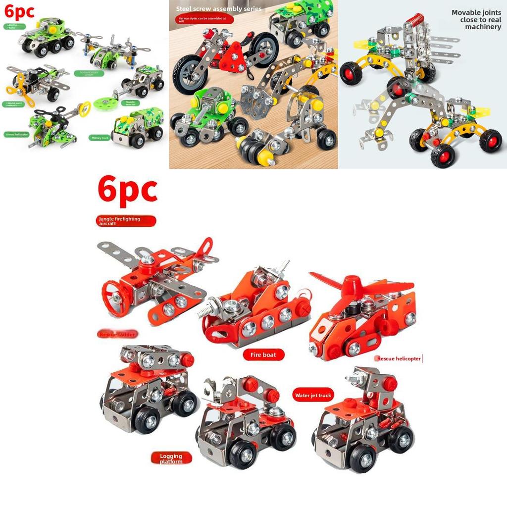 Childrens Diy Metal Assembly Kit With Offroad Motorcycle Model For Educational Play