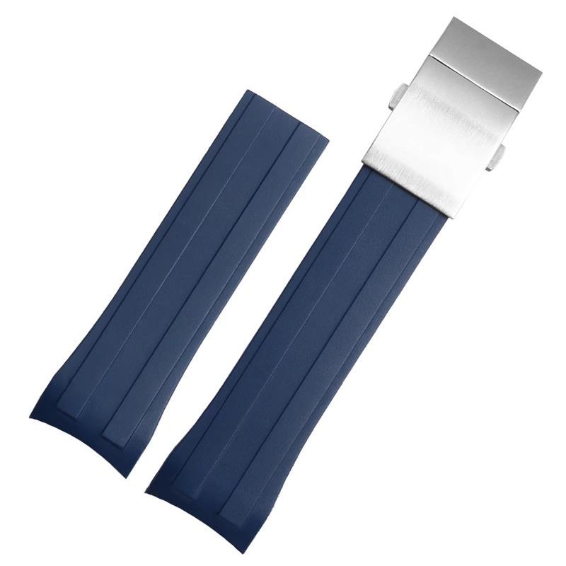 Gebogenes Ende Kautschukarmband für Mido Navigator Serie M026430A M026608A Seestern M011430A Silikon Uhrenarmband Citizen Armband 22mm