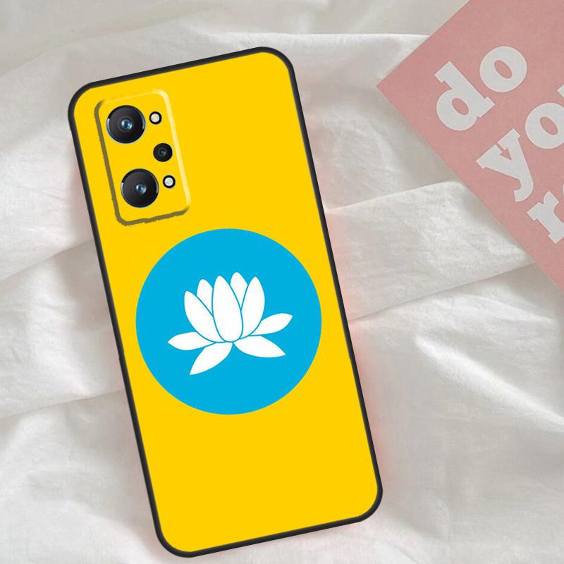 

Чехол для телефона Realme с флагом Калмыкии C51 C75 C63 C61 C55 C53 C35 C65 C67 C71 15 11 12 13 14 Pro Plus GT6 GT7 Pro Realme 10 Pro Plus