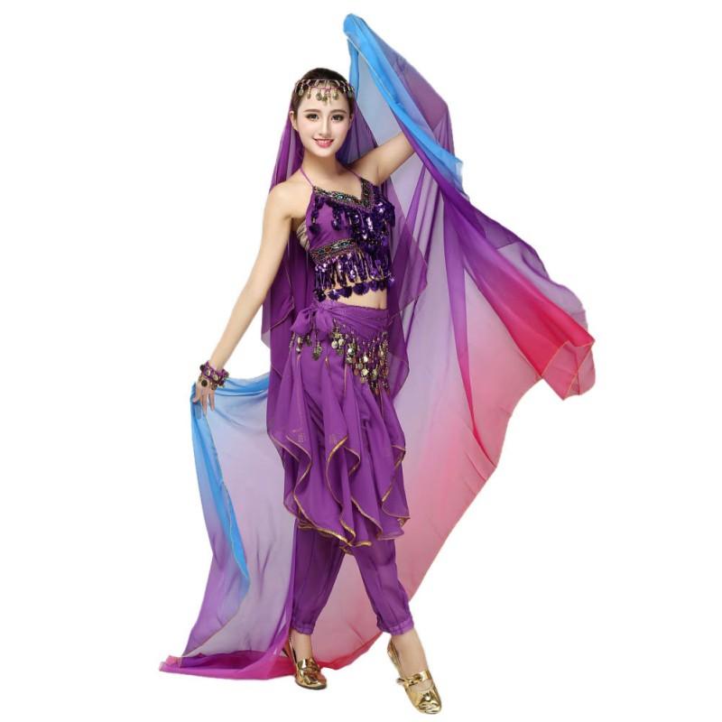 Hand Scarf Belly Dance Costume Outfit Hip Scarf Large Gradient Design for Women Performance Show Carnival Party Dress
