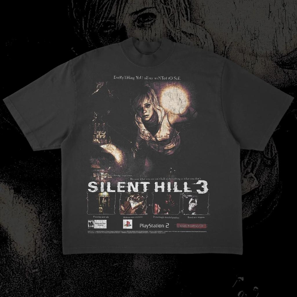 90s Style Shirt Loose Casual Streetwear Classic Horror Game Resident Evil Themed Tshirt Cotton Print Graphic T Shirts Unisex