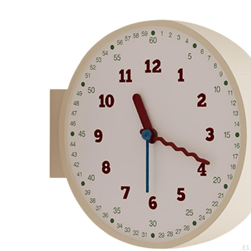 Double Sided Wall Clock Home Decor Non Ticking Fashion Sturdy Ornament Decorative for Hotel