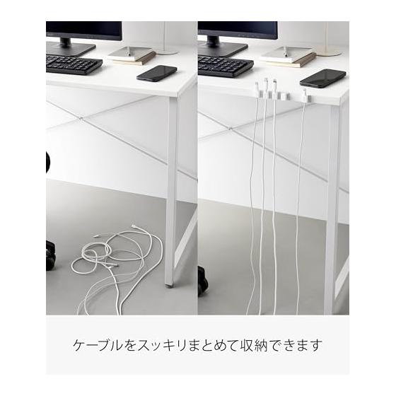 Yamazaki Jitsugyo Tape Magnetic Cable Holder Set of 5 White W2 X D1.4 X H2cm (per Piece) Smart Cable Clip Cord Clip 10193