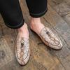 Nuove Mezzetop da Uomo con Fantasia Pelle di Serpente Scarpe da Guida Uomo Ciabatte Casual Mocassini Mocassini Traspiranti Zapatos Hombre