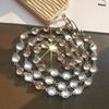Mobile Phone Hanging Rope Long Crossbody Lanyard Round Gemstone String Pendant Universal Phone Case Bag Anti Loss Metal Lanyard