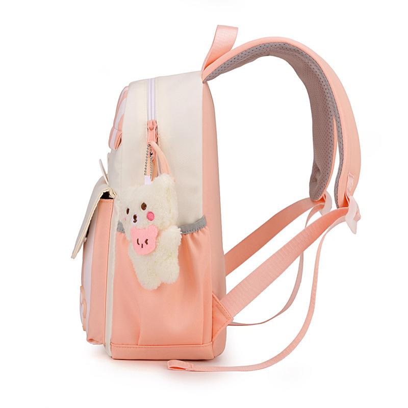 Primary School Schoolbags with Color-blocking Splicing, Large-capacity Children's Backpacks, and Cute Cartoon Backpacks for Girls