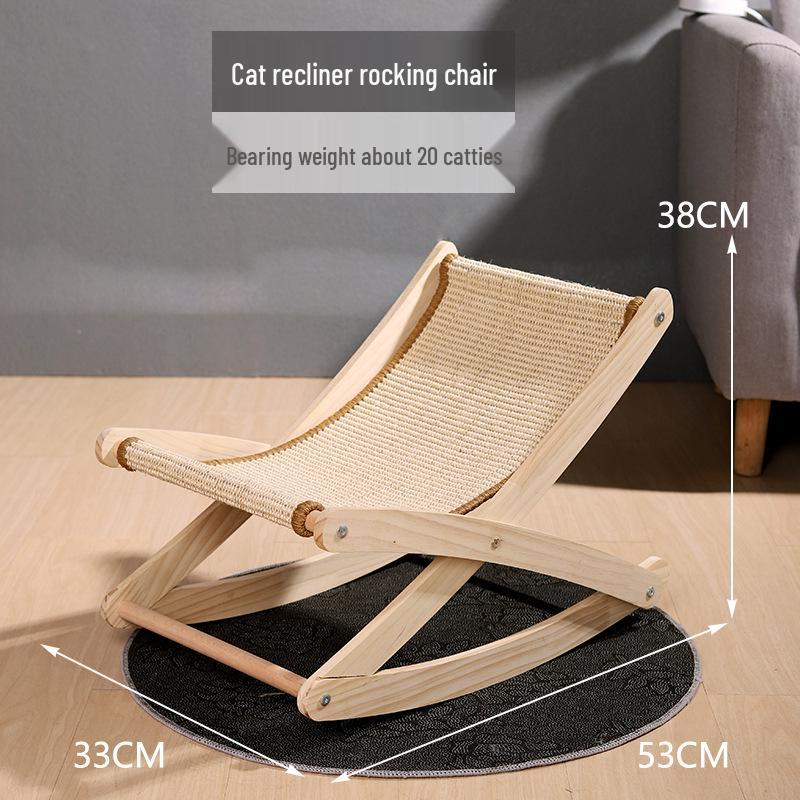 Sisal Mat Cat Scratching Bed: Durable, Non-Shedding Rocking Recliner for Kittens