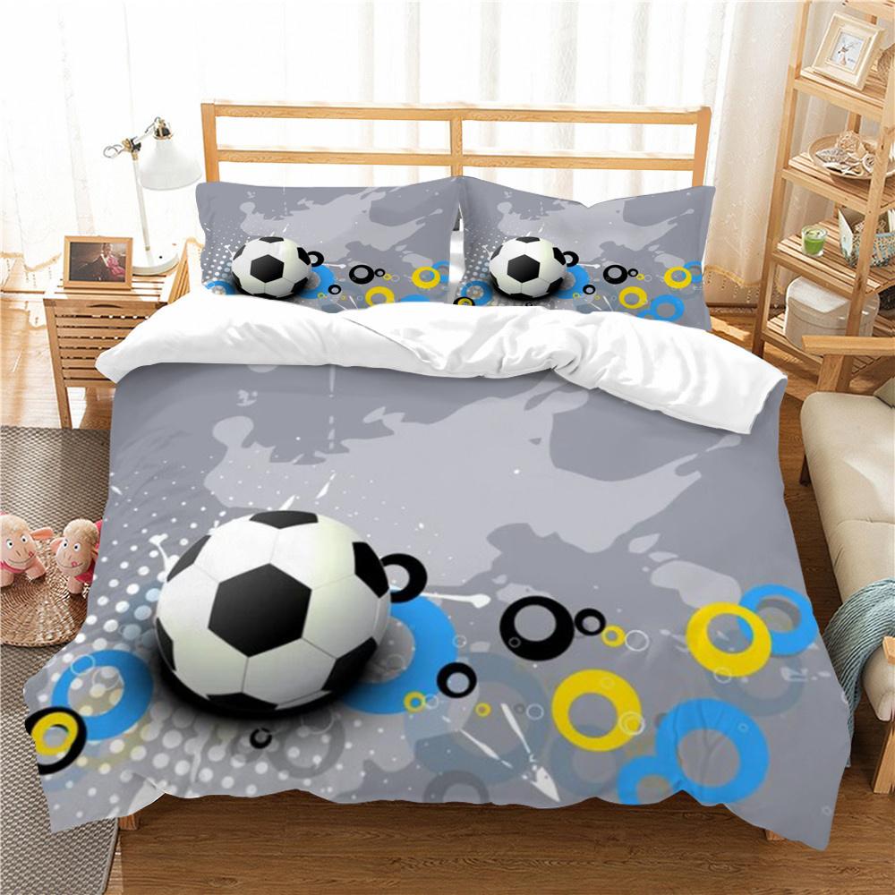 Sports Duvet Cover King Size Bedding Soccer Home Textiles 3D Printed Soft Quilt Cover Woman Man Bedding Cover Bed Sets