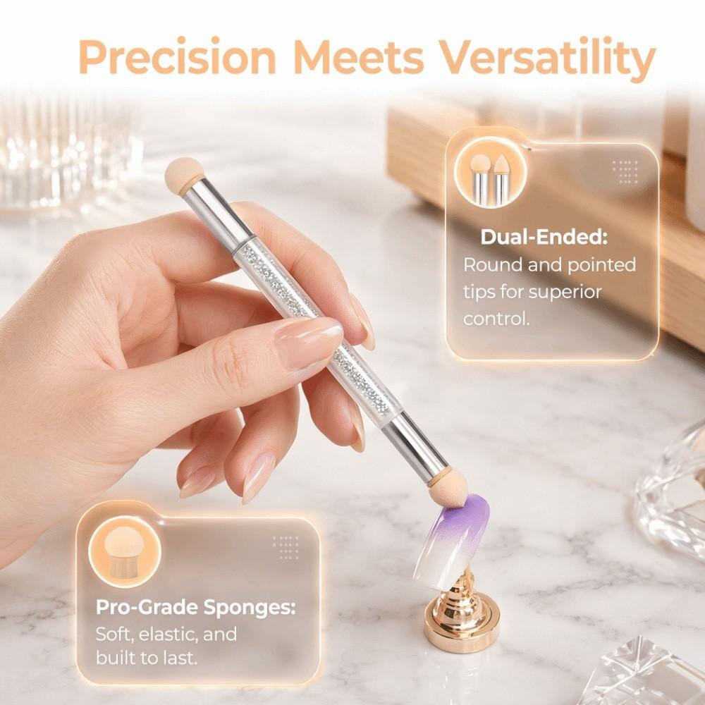 Double End Gradient Shading Brush UV Gel Compatible Ombre Nail Brush Nail Art Pen Gradient Shading