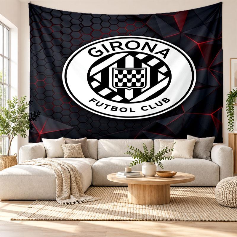 Girona FC Wall Tapestry, Soft Fabric Wall Hanging, Decorative Backdrop For Bedroom Home Wall Art