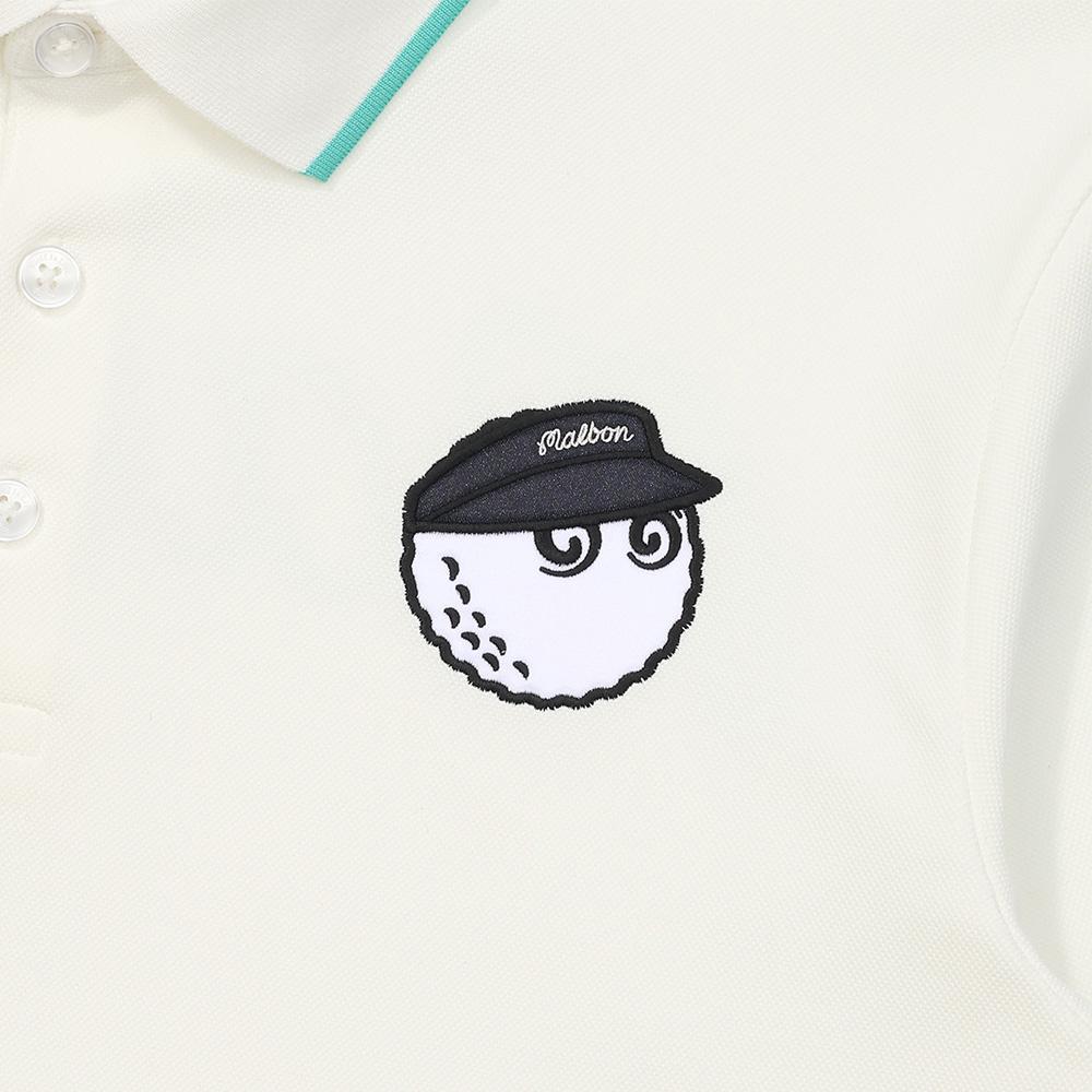 MALBON GOLF Basic Pq Polo Shirt Off White (Man)