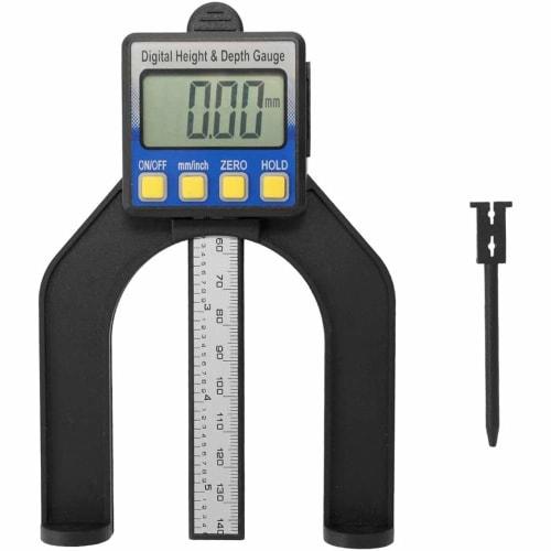 HENPS Digital Depth Gauge, Depth/Height Measurement Tool, 0-80mm (Batteries Sold Separately), LCD Digital Depth/Height Gauge, Precision Electronic Dig