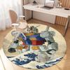 Mobile Suit Gundam cartoon round rug can be used to decorate living rooms, bedrooms, sofas, and game rooms; non-slip rug.66