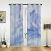Marble Texture Aqua Curtains for Bedroom Living Room Drapes Kitchen Children's Room Window Curtain Modern Home Decor