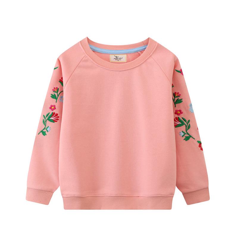 European Style Autumn Toddler Knit Hoodie with Embroidered Pattern