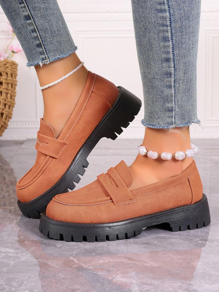 Fashion 2024 Shoes Women Plus Size Loafers Women British Style Platform Shoes Office Ladies Light Casual Designer Shoes Zapatos De Mujer