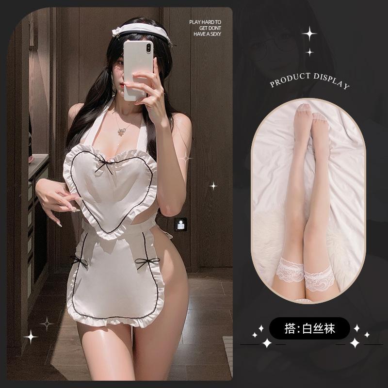 Sexy Lingerie Sexy Loving Maid Outfit Pure Lust Seduction Cosplay with Apron Maid Uniform Suit