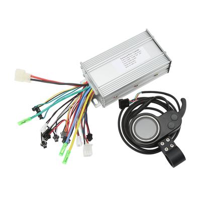 Kit Controlador para Bicicleta Elétrica 36V 48V 500W com Painel LCD Colorido Redondo 2 em 1 Kit de Conversão para Acelerador de Polegar