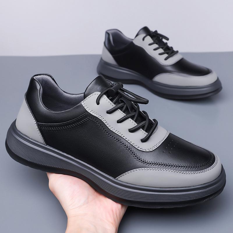 Fashion New Trend Men Leather Casual Shoes Leisure Walk Sneakers Classic Mens Skateboard Footwear Spring Summer Tenis Masculino Sneakers