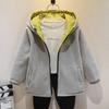 Autumn Fashion Boys' Coat Plus Fleece Top Windbreaker Double-sided Children's Jacket