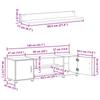Wall Mounted TV Cabinet Set 4 pcs Artisan Oak Engineered Wood