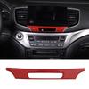 For Honda Pilot 2015-2019 Red Soft Carbon Fiber Air Vent Frame Vanity Mirror Cover Interior Decorative Sticker Auto Parts X12