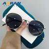 Liu Renna's Same Style Polarized Sunglasses for Women In summer2026New Korean-style Round Retro Sun Protection UV Trendy Sunglasses