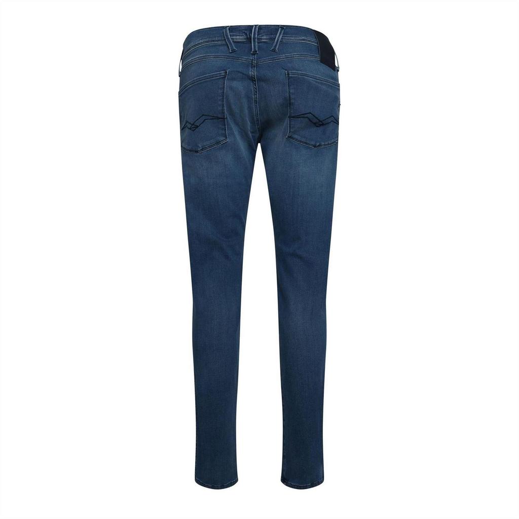 Replay Mens Anbass Cotton Blend Slim Jeans