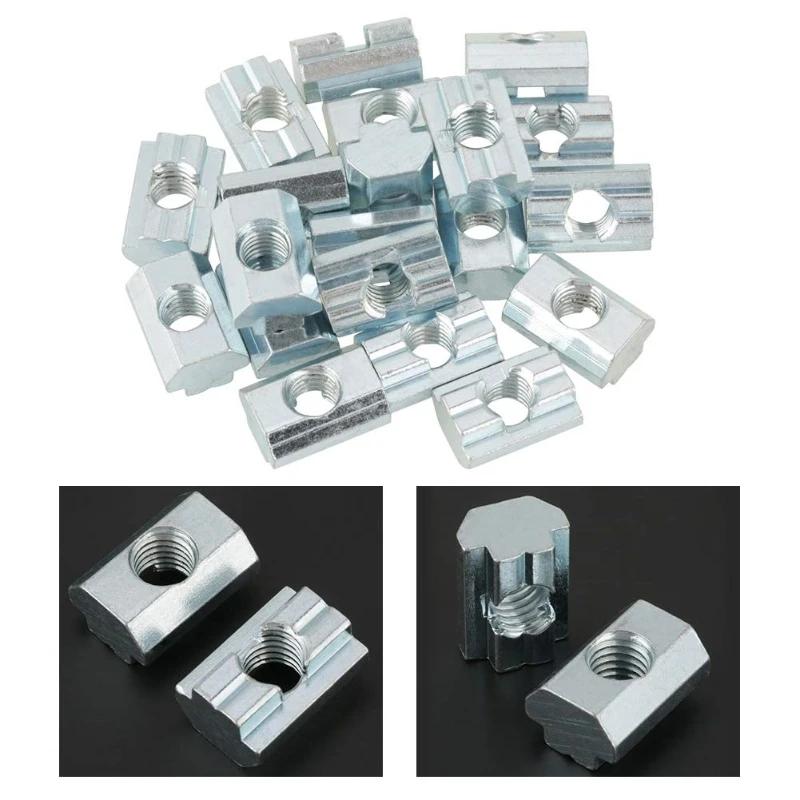 111pcs EU11 M1 M1 M1 M6 T Slide Nut Fastener Galvanized T-Slot Nuts for 11 Series Aluminum Extrusion Profile