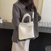 Solid Color PU Large Capacity Hasp Women's Shoulder Bags  High Quality Versatile Ladies Crossbody Bags