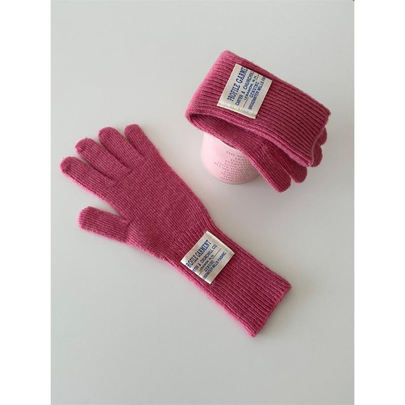 New Korean Wool Knitted Touch Screen Gloves for Women's Cloth Thickened Outdoor Warmth for Women