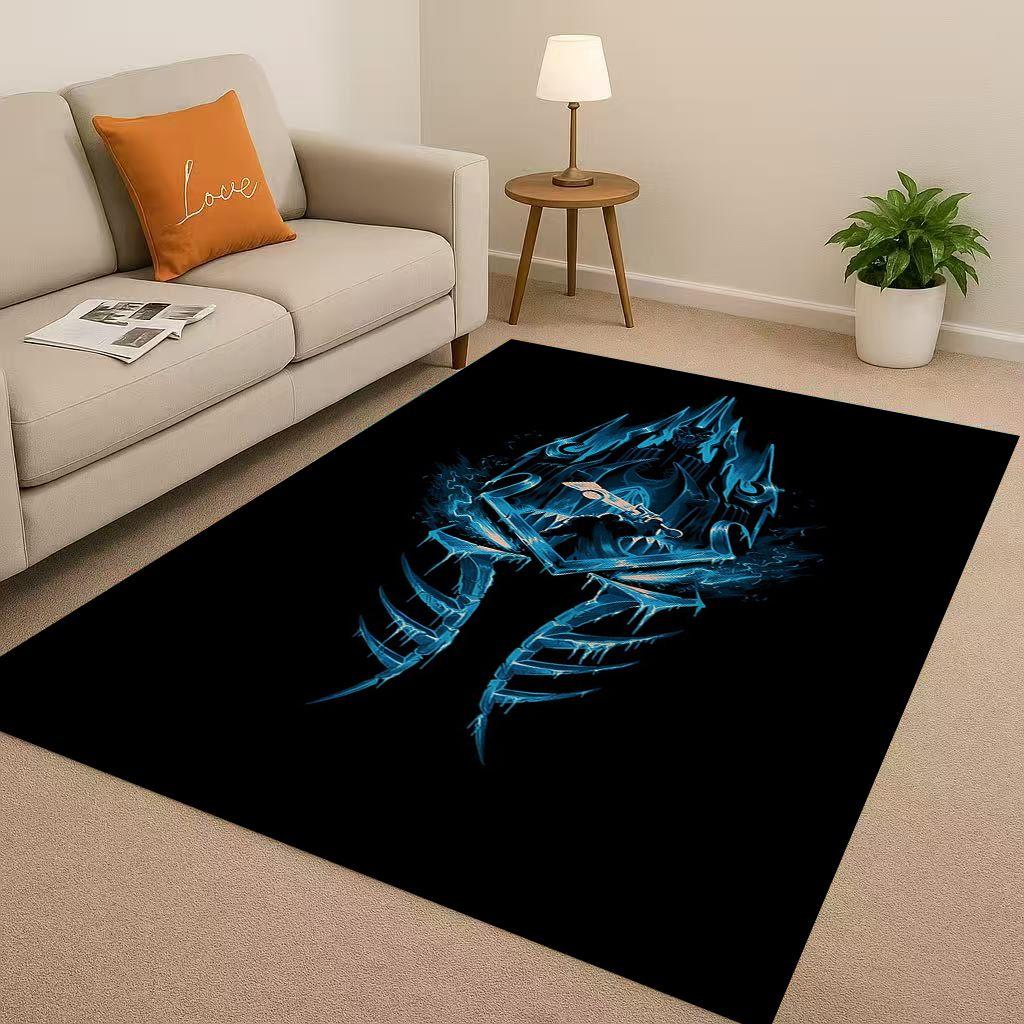 3D WOW World of Warcraft Game Demon Hunter Arthas Living Room Non Slip Area Rug Carpet for Bedroom Playroom Sofa,Home Doormat