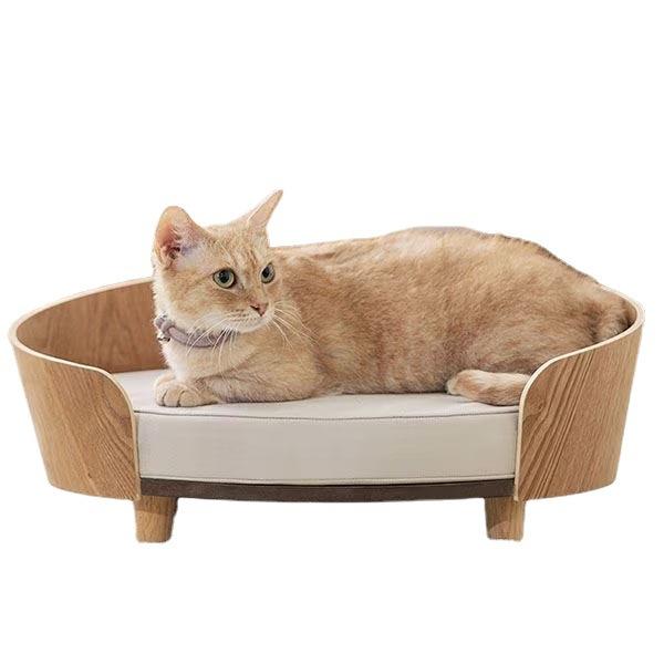 

Wooden Pet Bed for Cats & Dogs Teddy Golden Retriever Sofa Bed Small Medium Pet Sleeping Mattress Luxury Cats Furniture