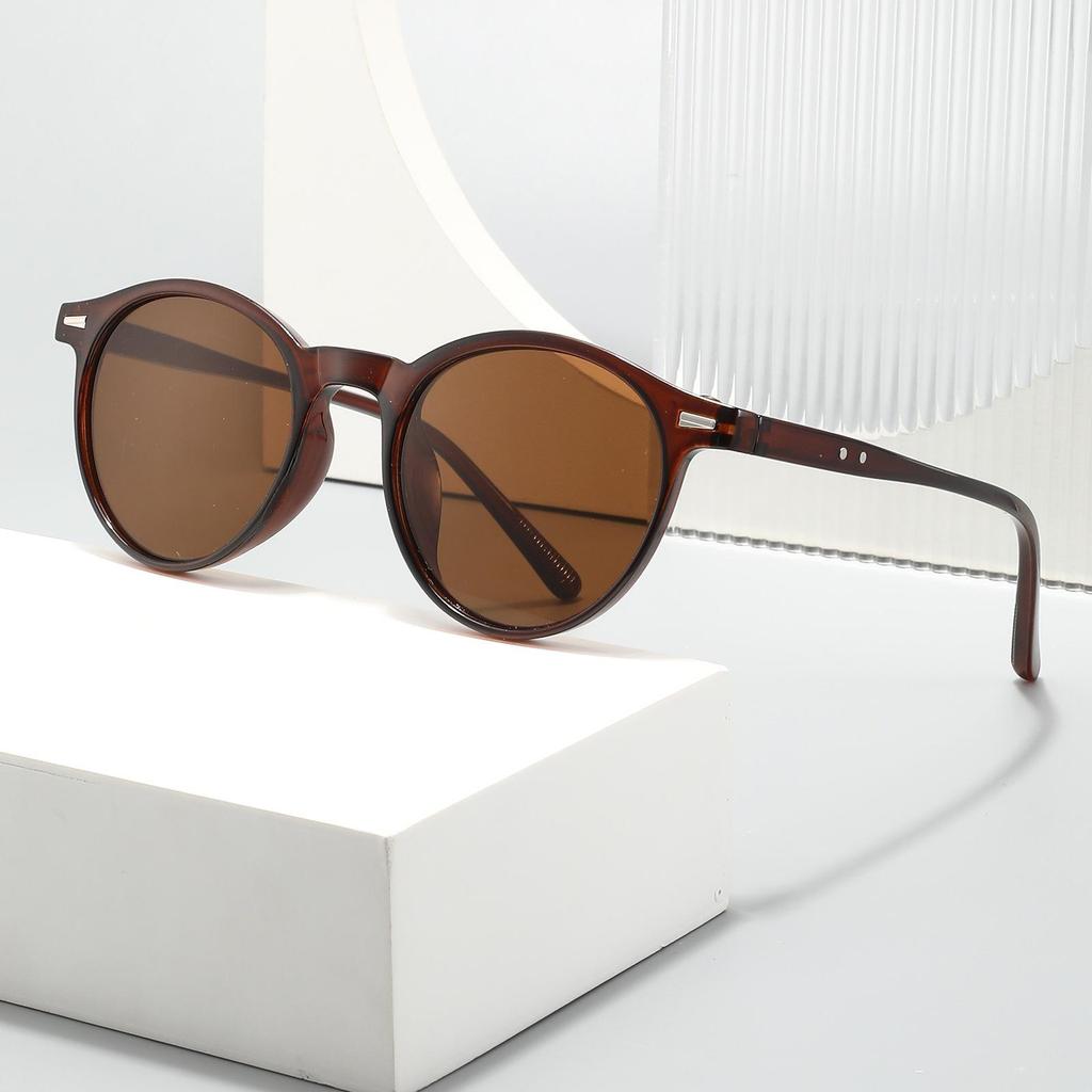 Unisex UV Protection Round Frame Sunglasses for Outdoor & Driving