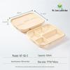 Mr. Corn Disposable Multi-Compartment Corn Starch Lunch Boxes
