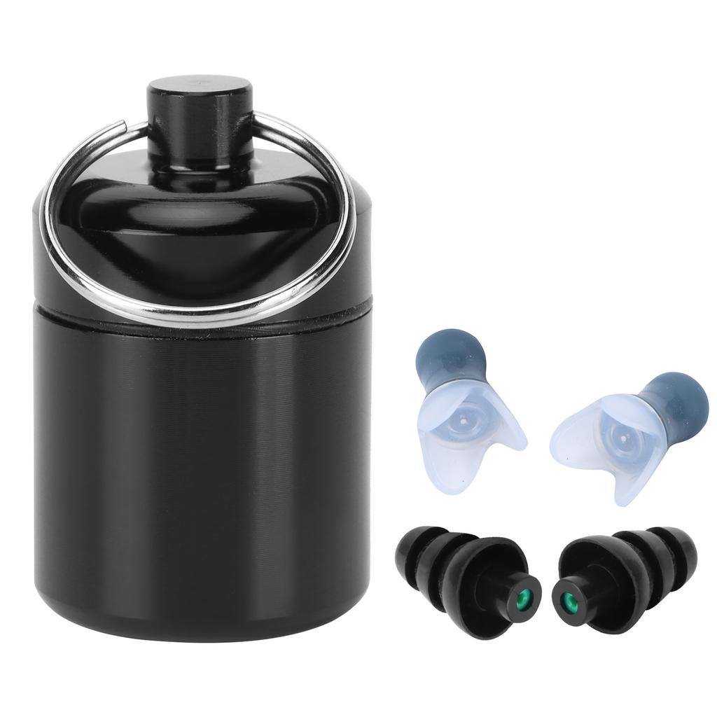 Waterproof Ear Plugs with Filter Noise Reduction Reusable Earplug Protector for Swimming