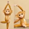 Carine Sculture di Scimmia Yoga in Resina, Decorazione Divertente Statuetta Animale per Scaffale di Casa Supporto TV Mobile Bar Ingresso, Ornamento Creativo da Scrivania Regalo per Yoga