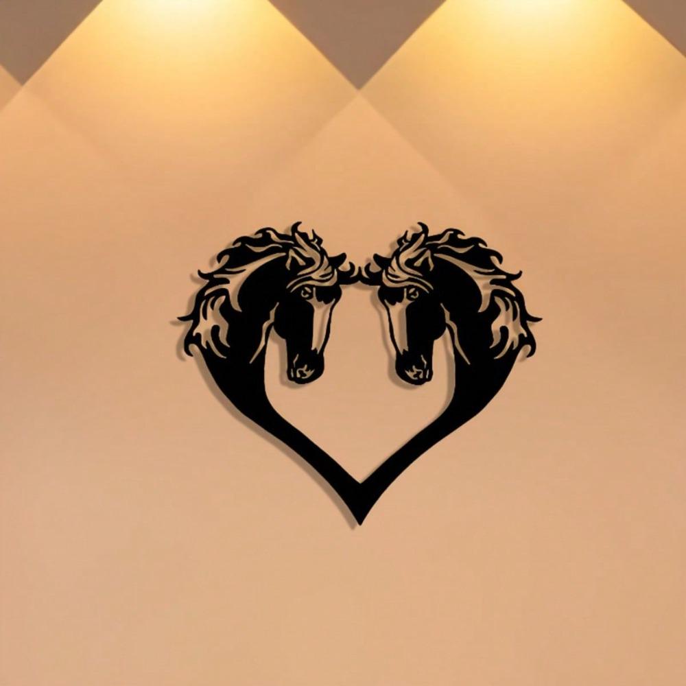 Bohemian Horse Iron Wall Decor Handmade Metal Sculpture Living Room Art