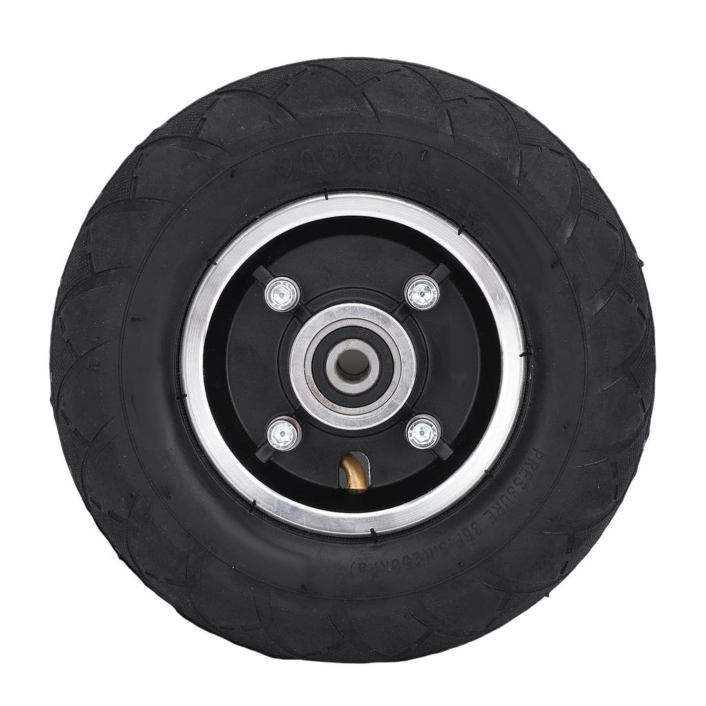 200x50 Tire 8 Inch X 2 Inch Electric Scooter Wheel 8 Inch Pneumatic Rubber Tire with Aluminum Alloy Rim Replacement for