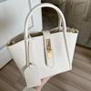 Fashionable Lychee Patterned Soft Leather Handbag, High-end Water Bucket Bag, Large Capacity Versatile Single Shoulder Crossbody Bag