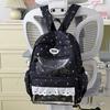 Schoolbag female cartoon print backpack burden reduction female students large capacity cute lightweight schoolbag junior high school backpack