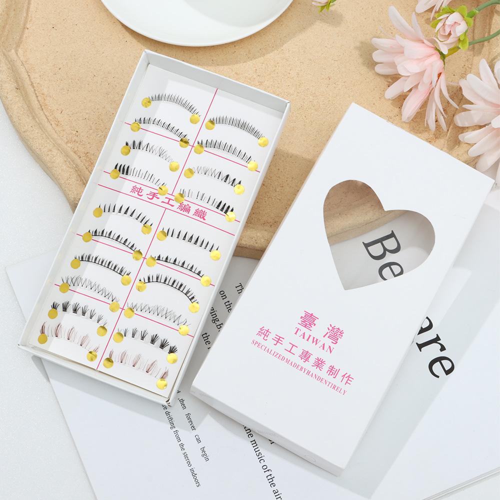 10 Pairs Hot Fake Different Handmade False Eyelashes Bottom Eye Lashes Lower