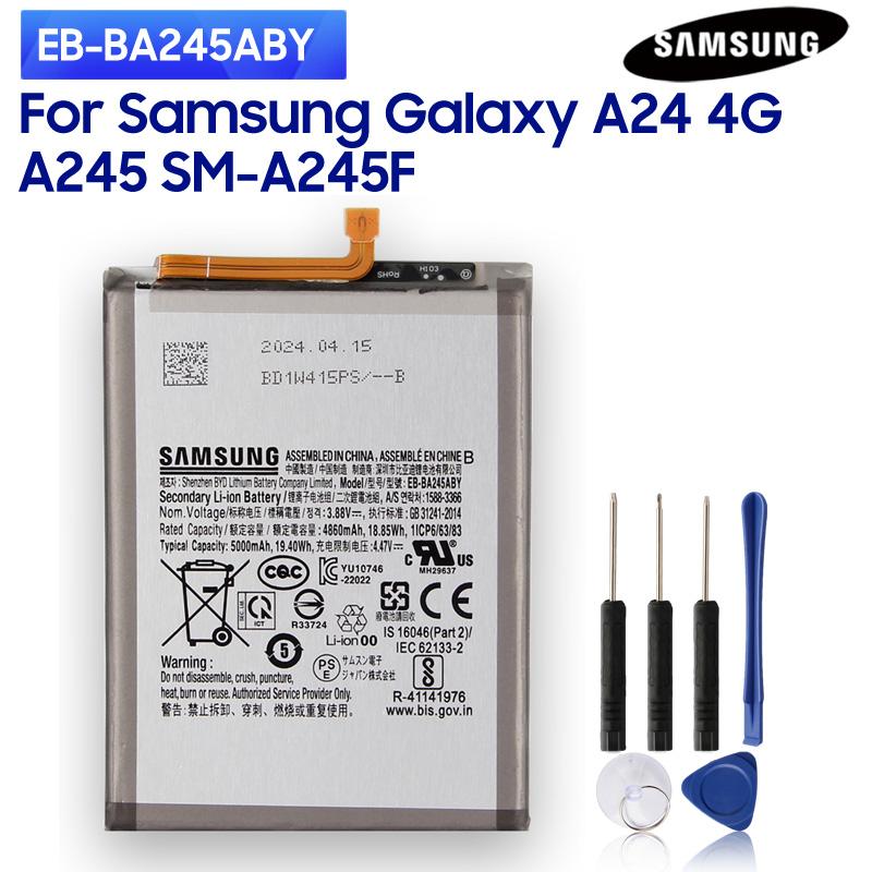 Original Replacement Battery EB-BA245ABY For Samsung Galaxy A24 4G A245 SM-A245F SM-A245F/DSN SM-A245M SM-A245M/DS SM-A245N