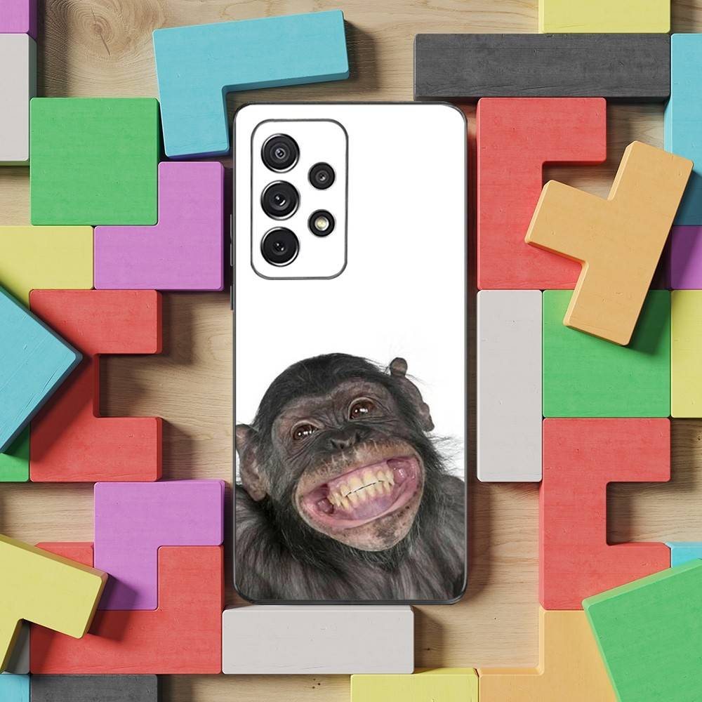 S-Sipping C-Caprisun Monkey Case For Samsung S21,S20,S10,Plus,S9,S22,S25,Ultra,S24,S23,FE,Lite,Soft Silicone Black