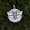Halloween Dead Head Skull Pendant Women Moth Necklace for Christmas Gift